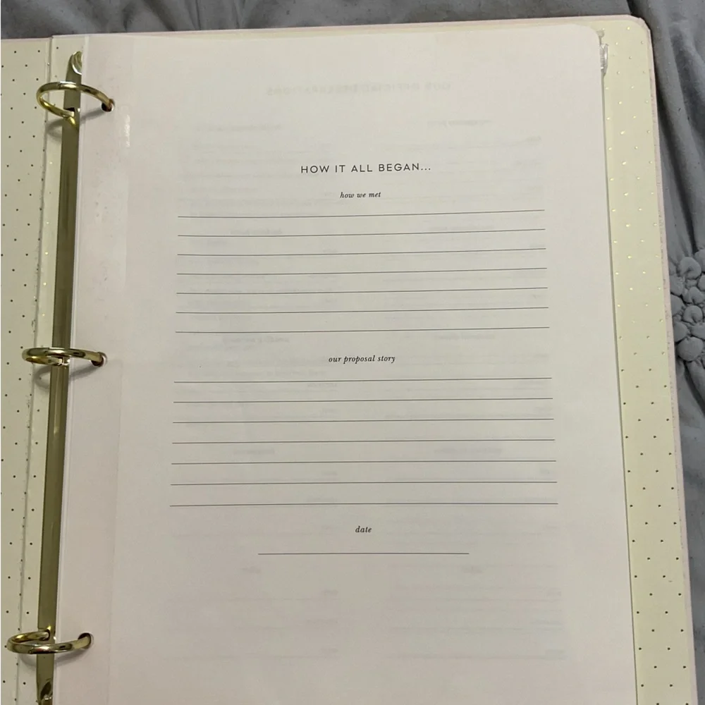 Used Kate spade wedding planner/binder